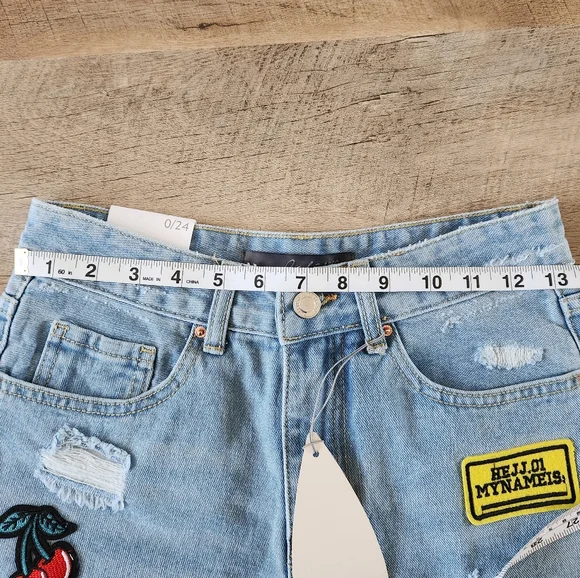 Cali 1850 Cutoff High Waist Jean Shorts - Picture 10 of 12